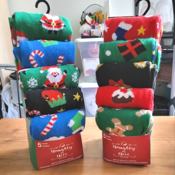10 Novelty Christmas Socks- Naught or Nice & Nutcracker Underwear - Picture 8 of 10